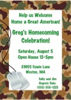 Personalized welcome home soldier invitation